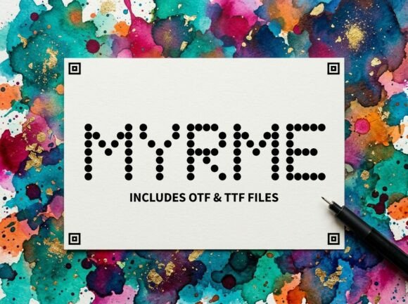 Myrme Font PNG with transparent background - Preview 1