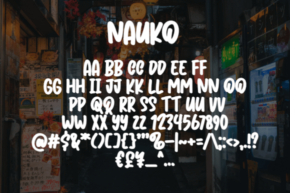 Nauko Font font preview - 1
