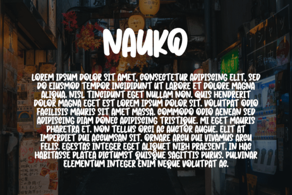 Nauko Font font preview - 2