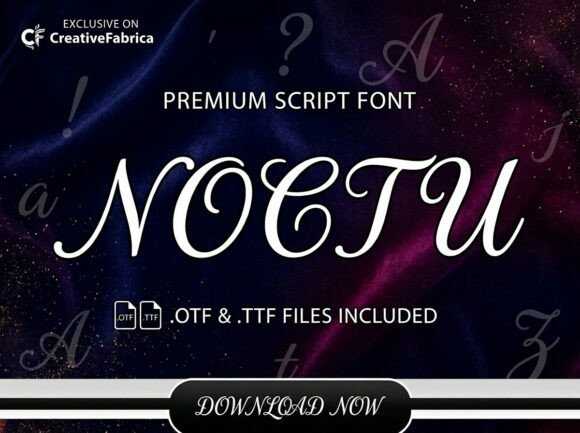 Noctu Font PNG with transparent background - Preview 2