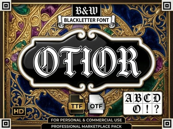 Otior Font PNG with transparent background - Preview 2