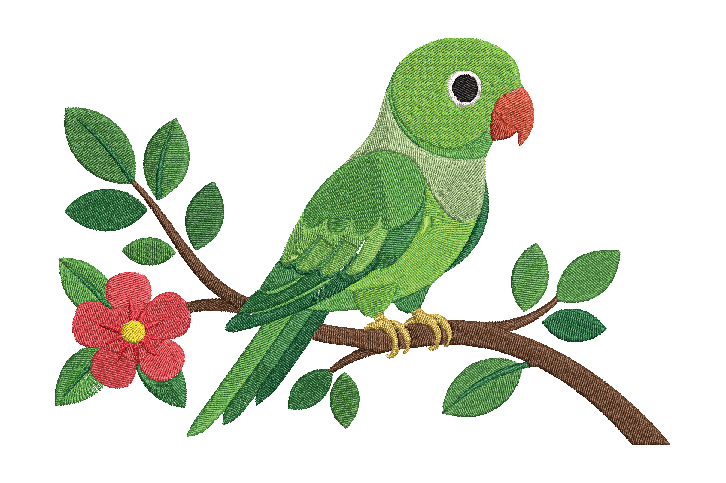 Parrot Embroidery Design