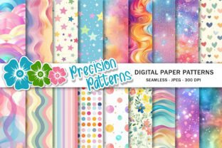 Pastel Rainbow Digital Paper Graphic by Precision Patterns · Creative ...