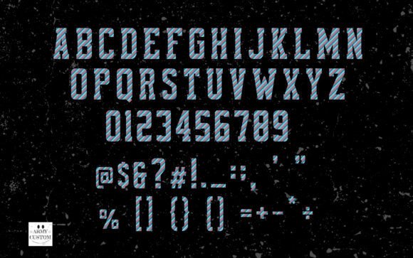 Patriotic Blue Font PNG with transparent background - Preview 3