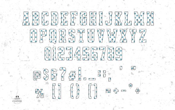 Patriotic Blue Font PNG with transparent background - Preview 6