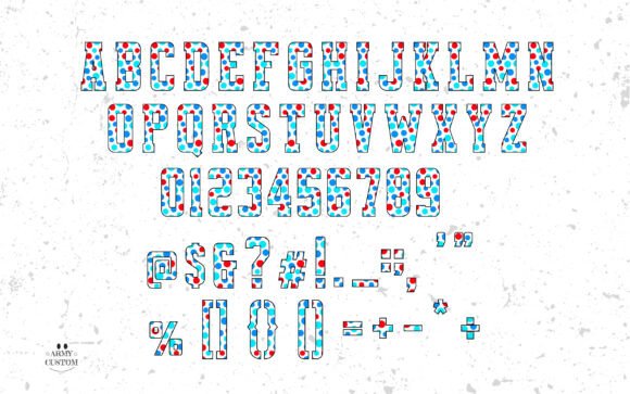 Patriotic Set 2 Font PNG with transparent background - Preview 3