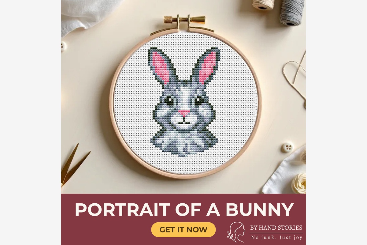 Portrait of a Bunny Cross Stitch Pattern