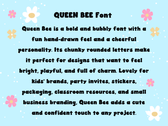 Queen Bee Font PNG with transparent background - Preview 1