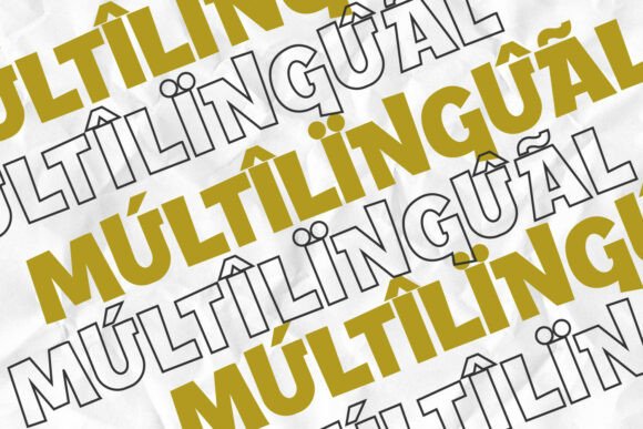 Rough Blocked Font PNG with transparent background - Preview 2