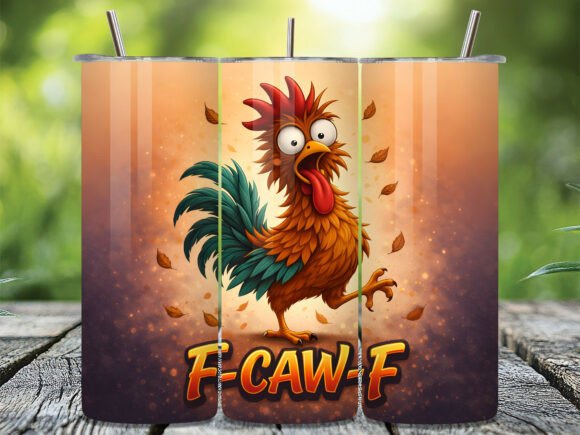 Sassy Funny Rooster F-Caw-F Farm Tumbler