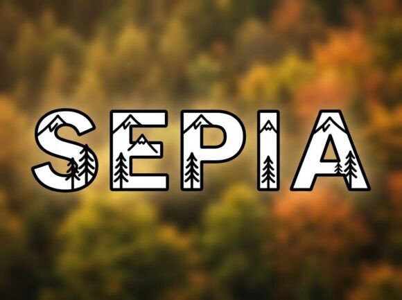 Sepia Font PNG with transparent background - Preview 3