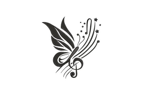 Treble Clef Butterfly