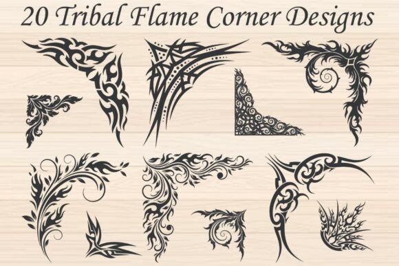 Tribal Flame Corner