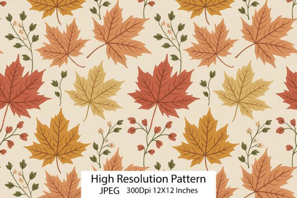 Vintage Autumn Leaf Pattern