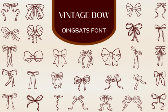 Preview of Vintage Bow dingbat font