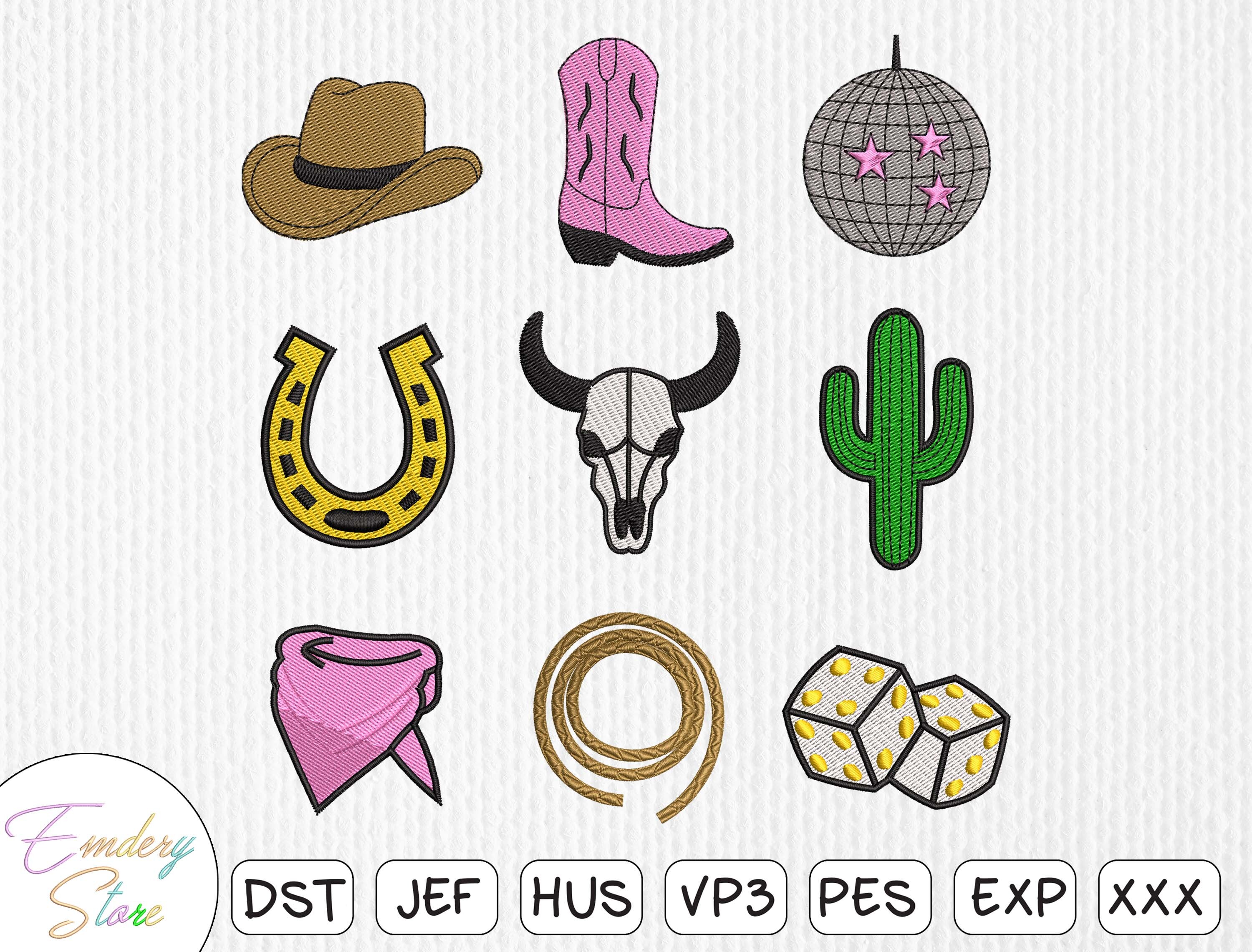 Western Patches Embroidery Design Set