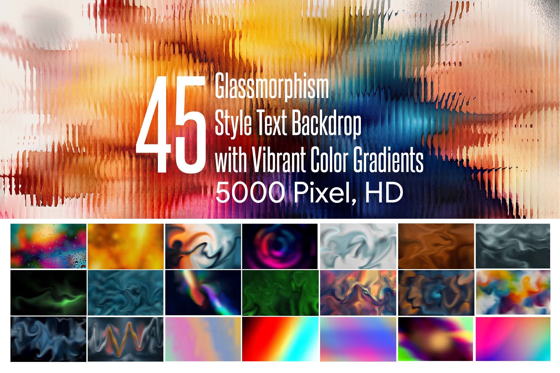 45 Glassmorphism Style Text Backdrop