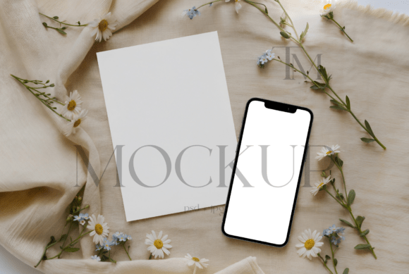5x7 Card and IPhone Mockup