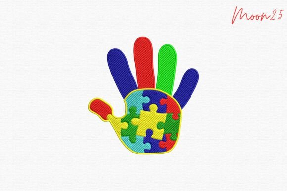 Autism Puzzle Hand