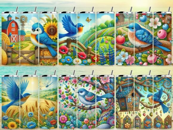 Bluebird Tumbler Wrap Bundle