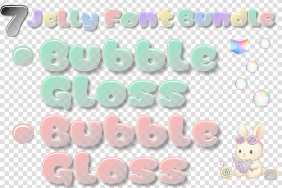Bubble Gloss Font - Preview 3