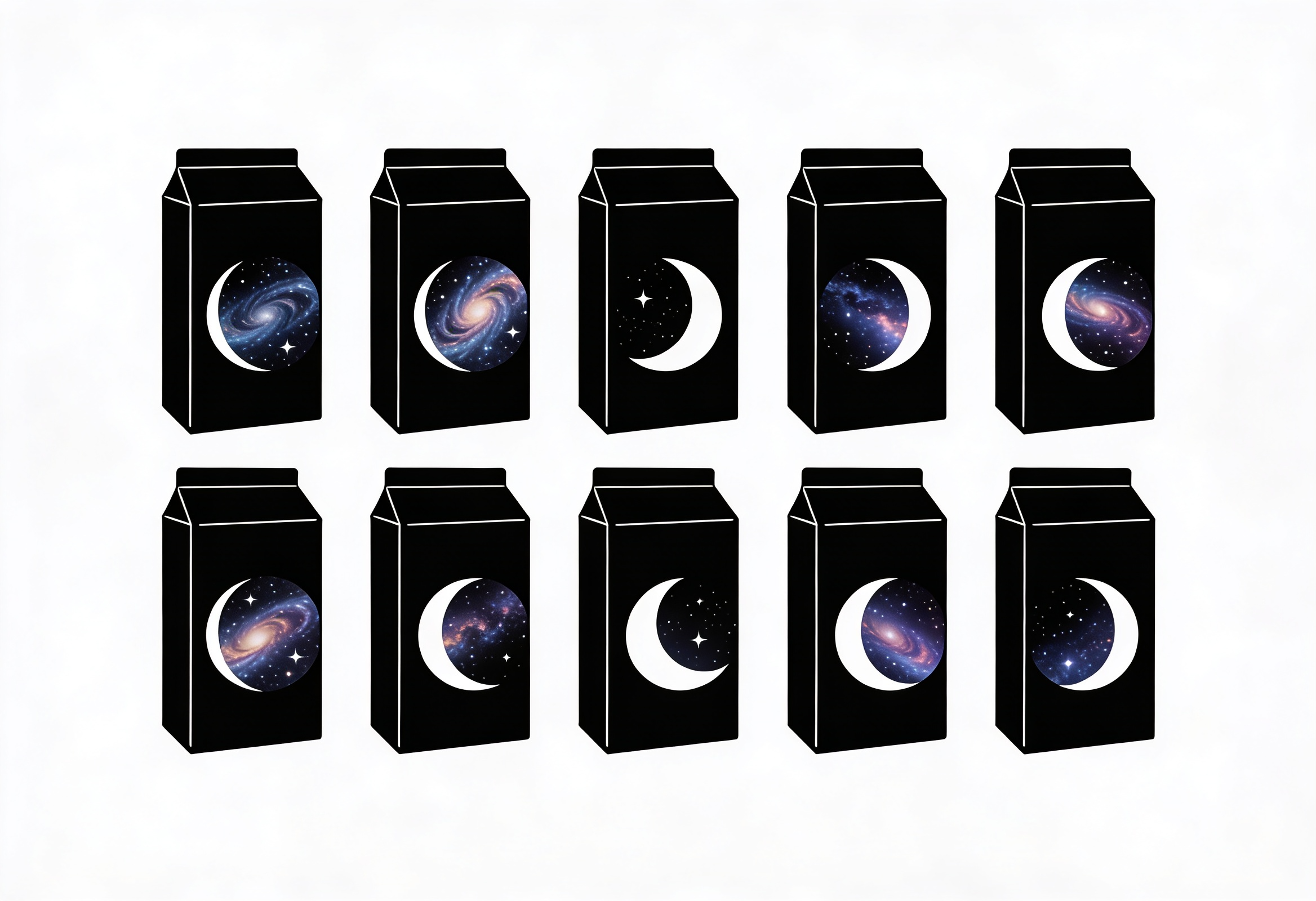 Cosmic Milk Carton Art Print Celestial