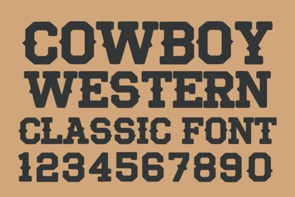 Cowboy School Font PNG with transparent background - Preview 1