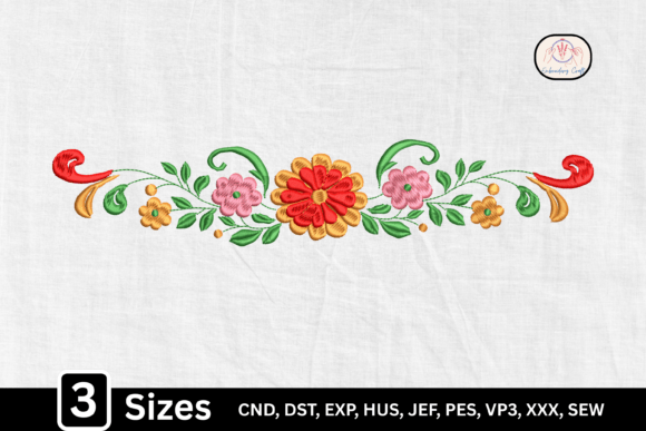 Decorative Horizontal Floral Border