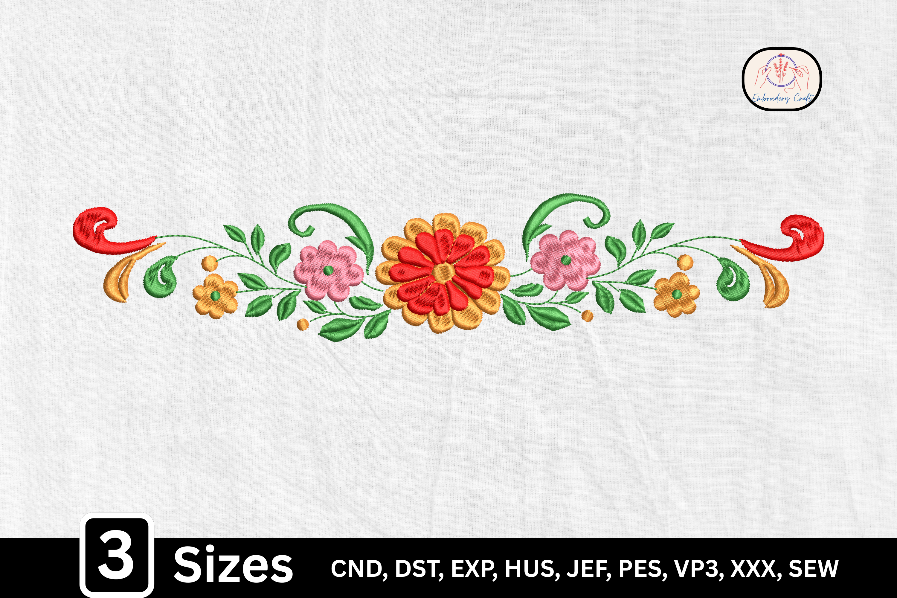 Decorative Horizontal Floral Border
