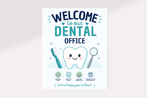 Dental Office Welcome Sign Canva Templat