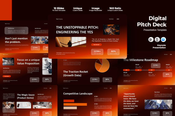 Digital Pitch Deck - Keynote Template Graphic by IqsiartStudio ...
