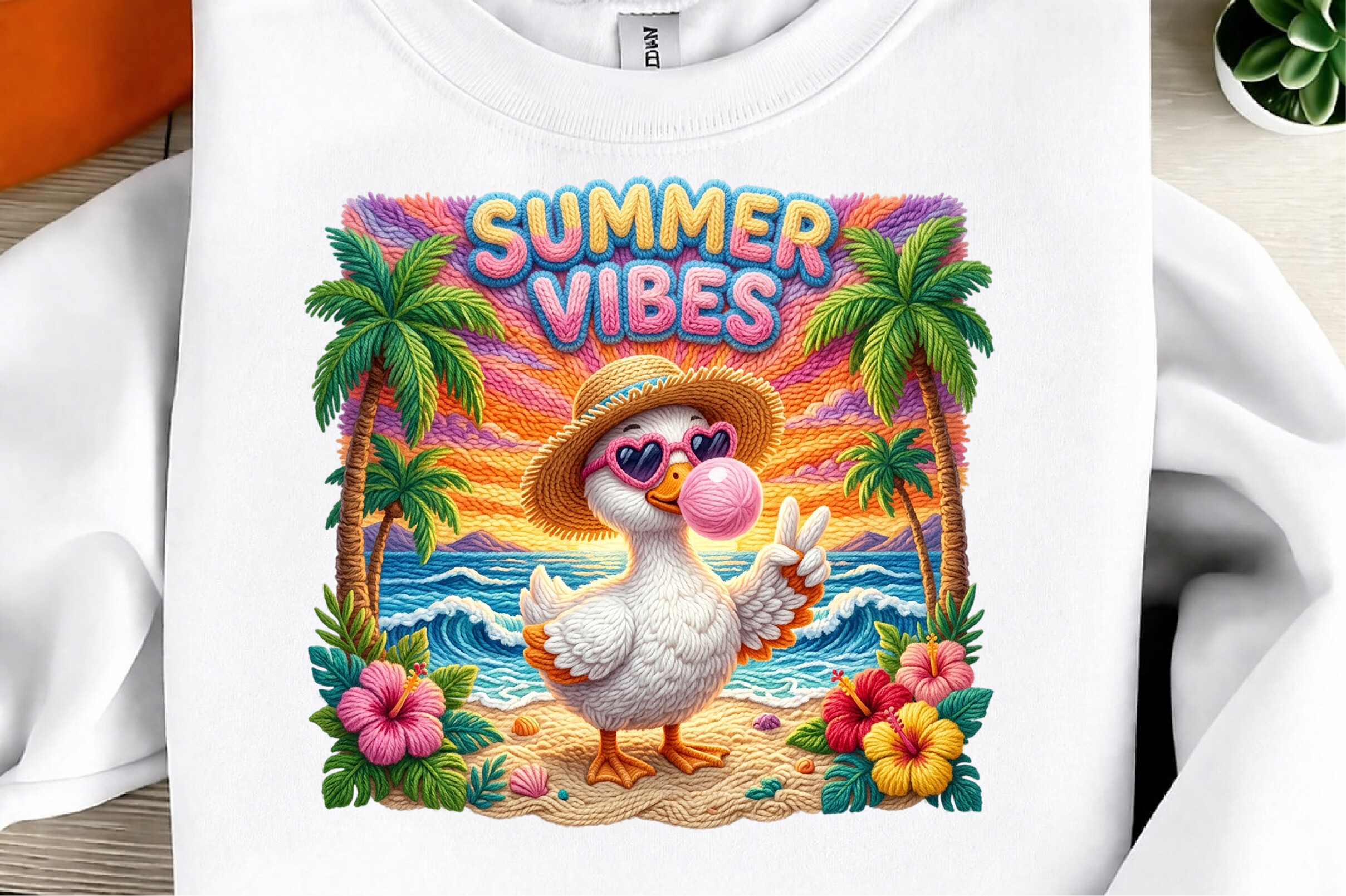 Duck Summer Vibes Beach Graphic by Creative Print · Creative Fabrica