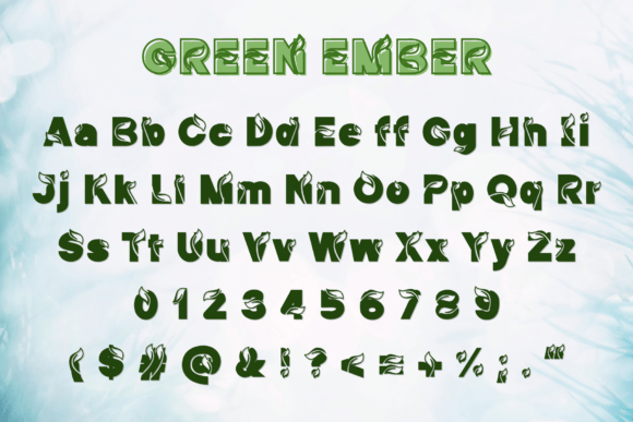 Green Ember Font - Preview 3