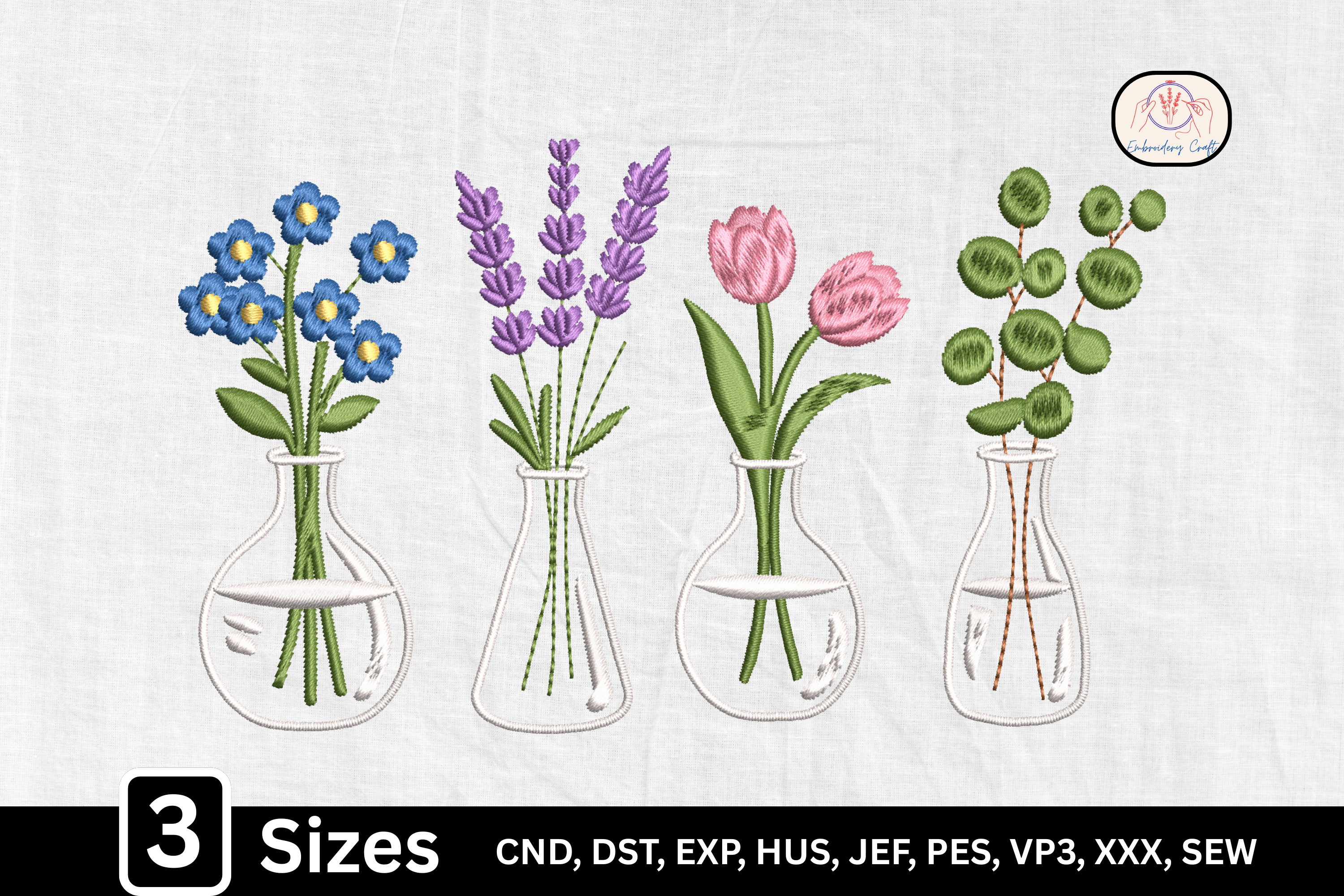 Glass Bottle Floral Vase
