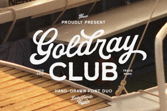 Goldray Club Font Scritti a Mano Font Di letterhend