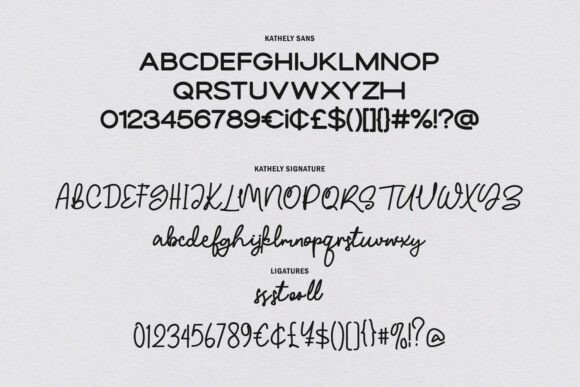Kathely Font font preview - 5