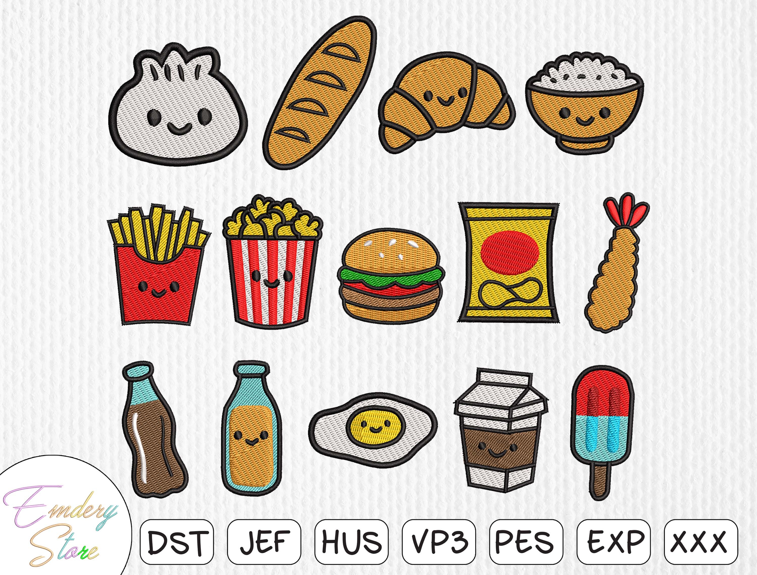 Kawaii Food & Drink Patches Embroidery