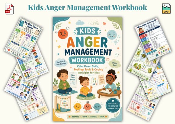 Kids Anger Management Workbook Graphic KDP Interiors By KDPLab