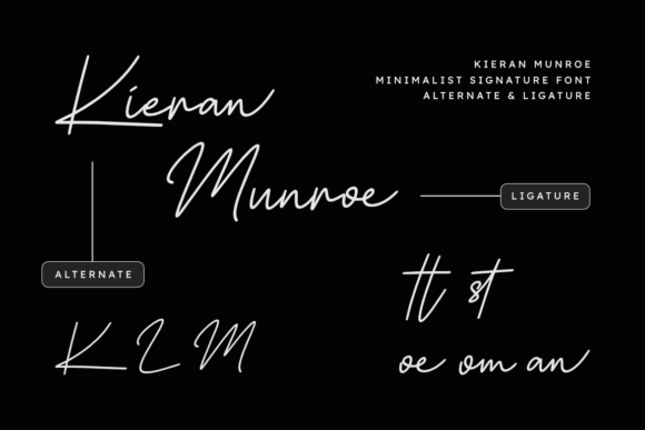 Kieran Munroe Font PNG with transparent background - Preview 2