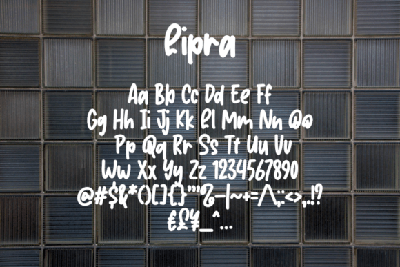 Lipra Font PNG with transparent background - Preview 1