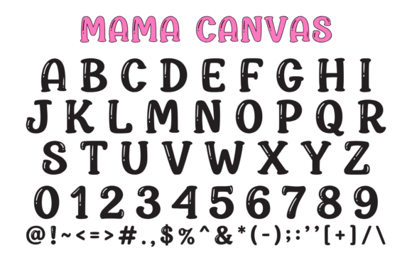Mama Canvas Font PNG with transparent background - Preview 6