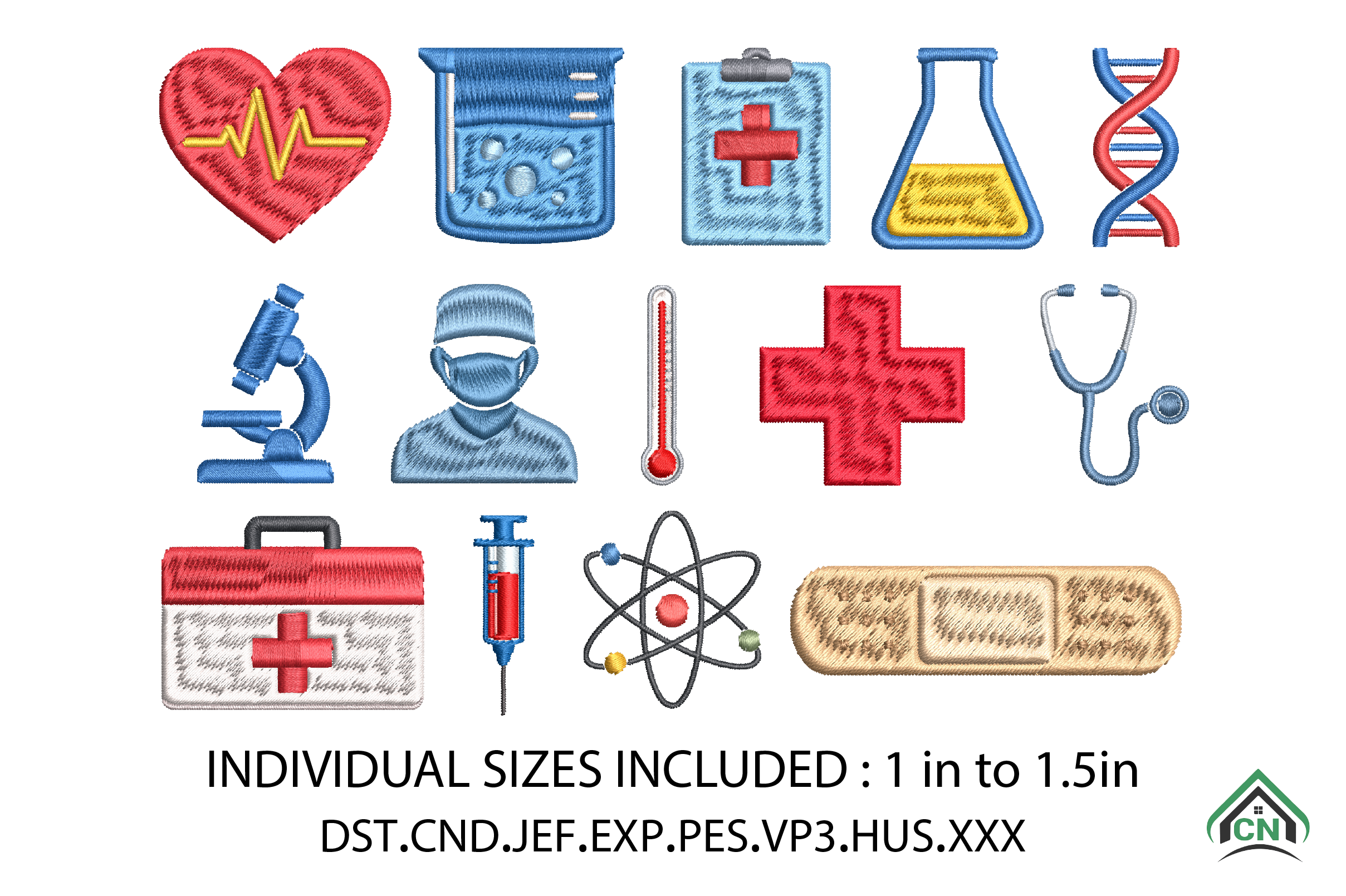 Medical Embroidery Design Bundle