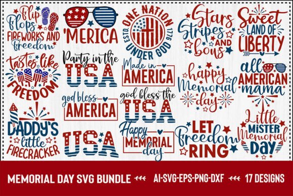 Memorial Day Svg Bundle Grafik Plotterdateien Von creativemim2001