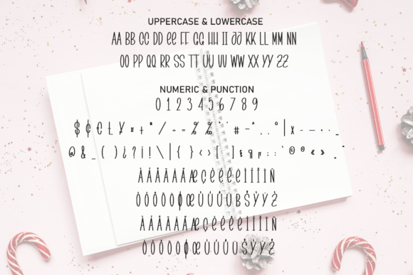 Merry Planner Font PNG with transparent background - Preview 6