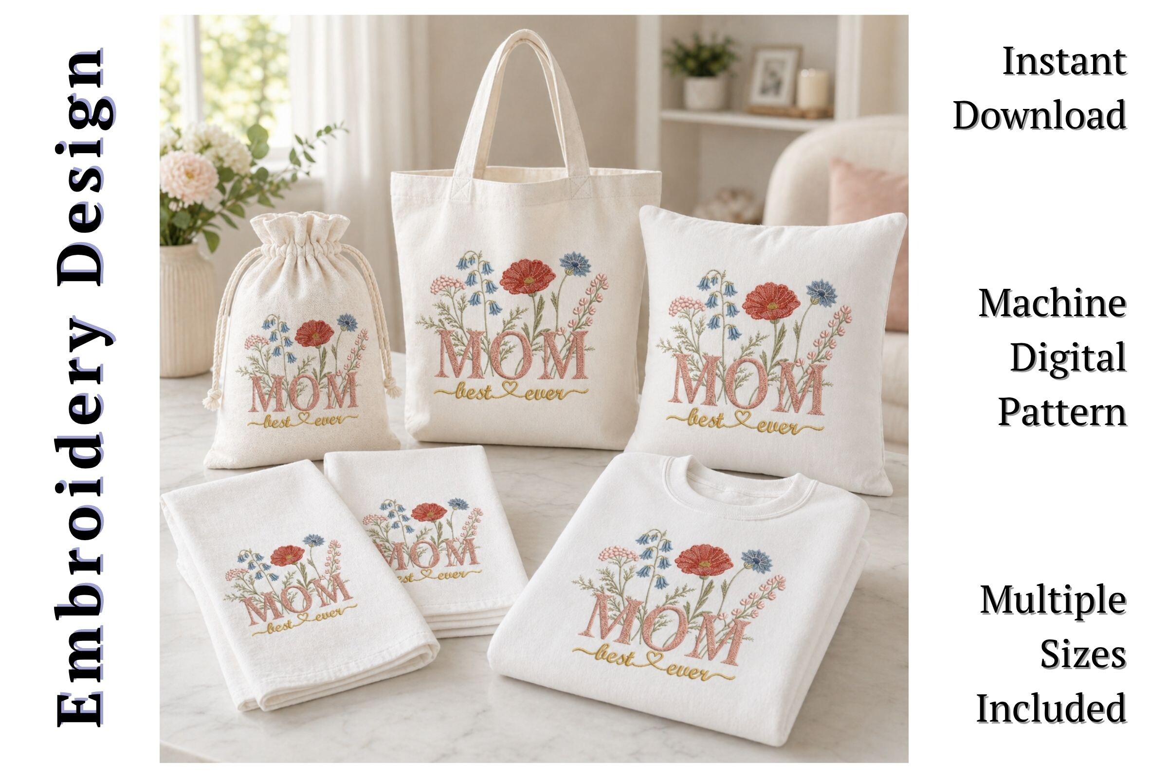 Mom Floral Best Ever