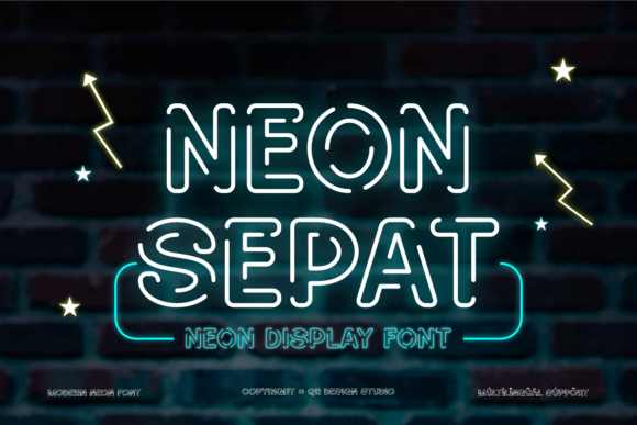 Neon Sepat Decorative Font By qrdesignstd