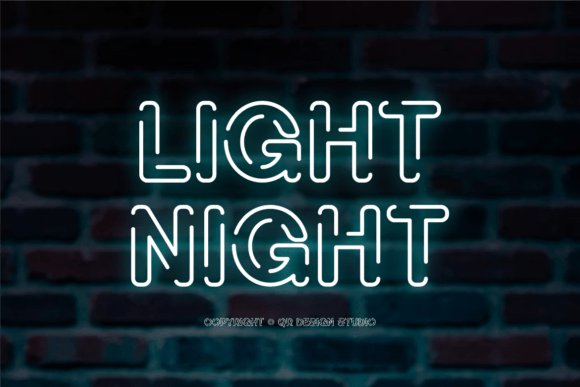 Neon Sepat Font PNG with transparent background - Preview 1