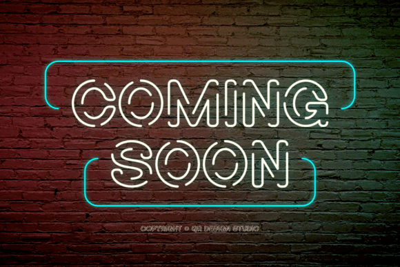 Neon Sepat Font PNG with transparent background - Preview 2
