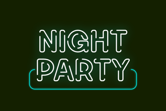 Neon Sepat Font PNG with transparent background - Preview 3