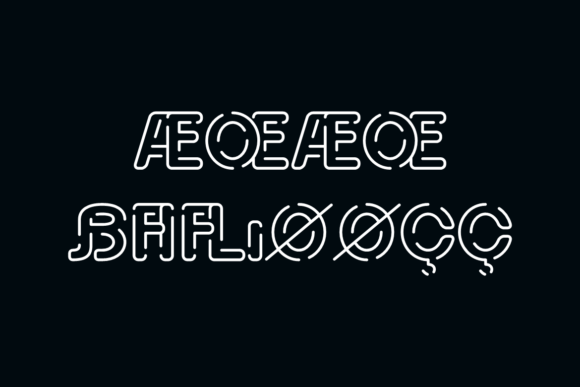 Neon Sepat Font PNG with transparent background - Preview 5